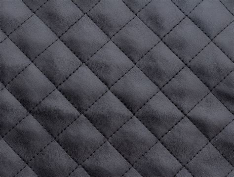 Mjtrends Black Quilted Faux Leather Fabric