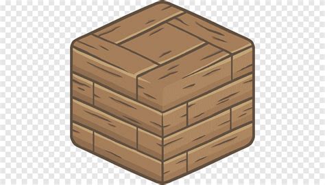 Minecraft Icon 1 4 Tablones 3d Ilustración De Bloque De Madera Marrón