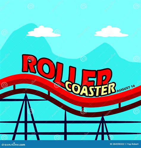 National Roller Coaster Day On August 16 Stock Illustration