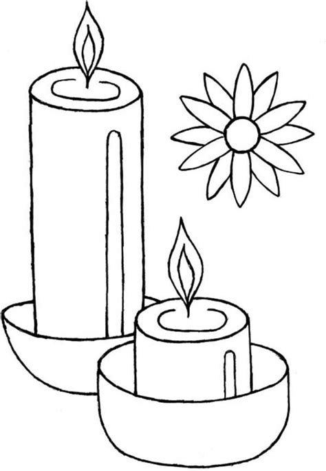 Coloring pages for candles are available below. Light the Candles to Celebrate Diwali Coloring Page ...