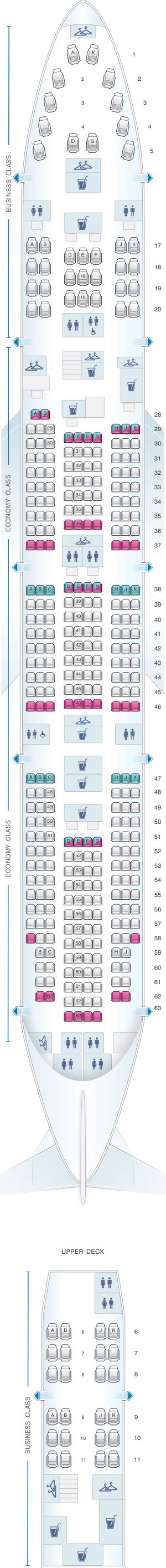 Seat Map China Airlines Boeing B747 400 375pax Seatmaestro
