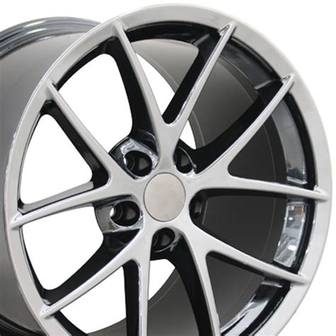 Chevrolet Corvette C6 Spyder Style Replica Wheel Black Chrome 19x12