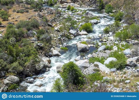 Scenic Landscape At Middle Fork Kaweah River At Entrance Of Sequoia