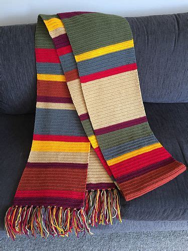 Cuddlycritters Crocheted Doctor Who Scarf Scarf Crochet Pattern