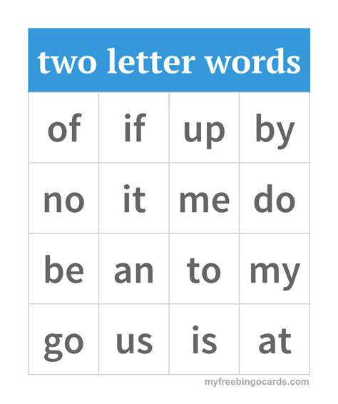 2 Letter Words Worksheets Printable Words Print