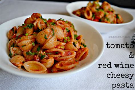 Red Wine and tomato cheesy pasta