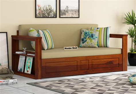 A very good price for this type of folding sofa. Buy Riota Sofa Cum Bed With Storage (Queen Size, Honey ...