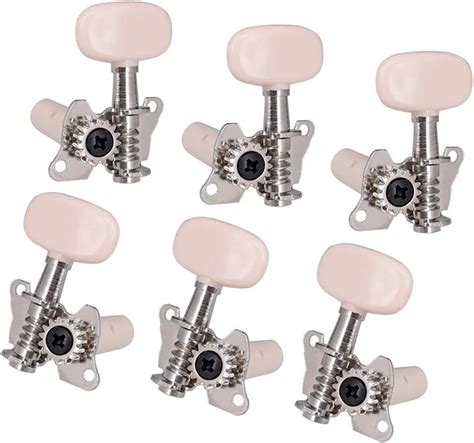 6 Pieces Silver Acoustic Guitar Machine Heads Knobs Guitar String
