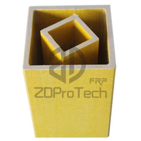 Fiberglass FRP GRP Composite Pultruded Square Hollow Section Square