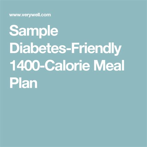 On A Diabetic Diet We Have A 1400 Calorie Meal Plan For That 1600