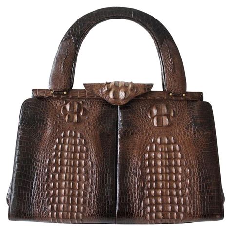 Vintage Crocodile Handbag For Sale at 1stDibs