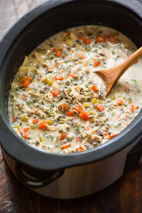 Chicken Wild Rice Soup Slow Cooker Or Instant Pot Recipe