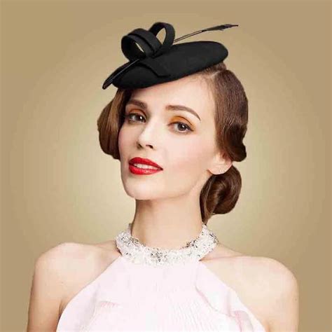 Wool Cocktail Feather Formal Tea Party Hats Bridelily Tea Party Hats British Style Women