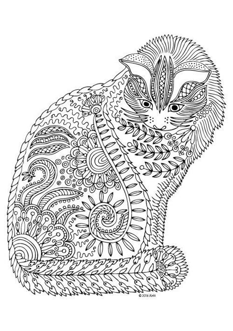 Kočka 8. formát PDF | Cat coloring page, Mandala coloring pages, Animal