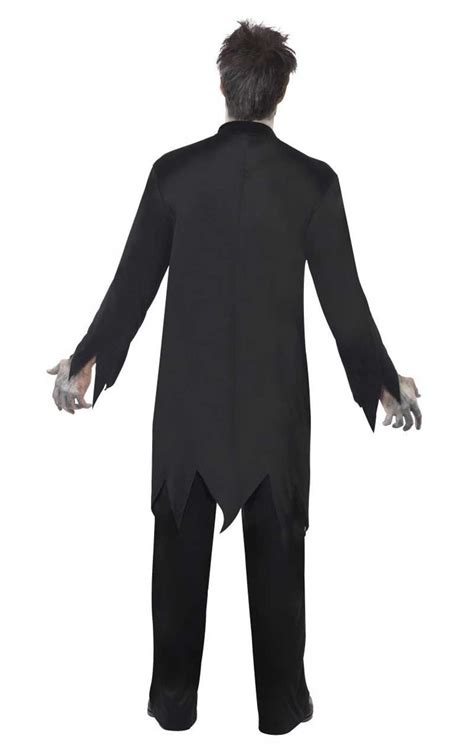 Mens Zombie Priest Costume Priest Costume Priest Halloween Costume