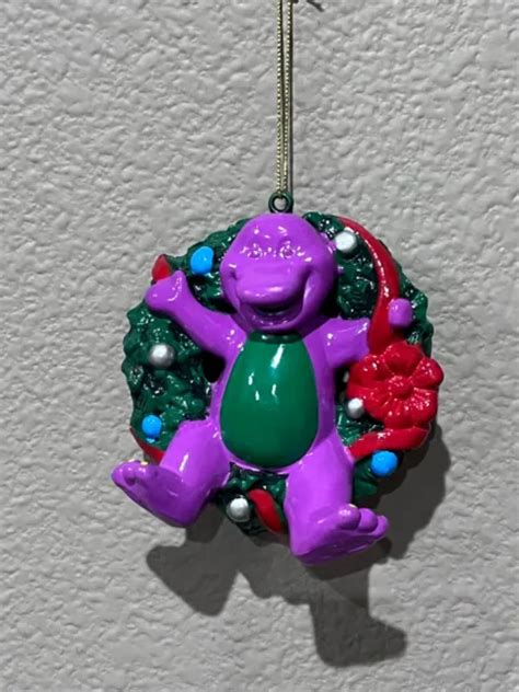 Barney Purple Dinosaur Wreath Ornament 2002 Kurt Adler 4 Heavy Vtg 13