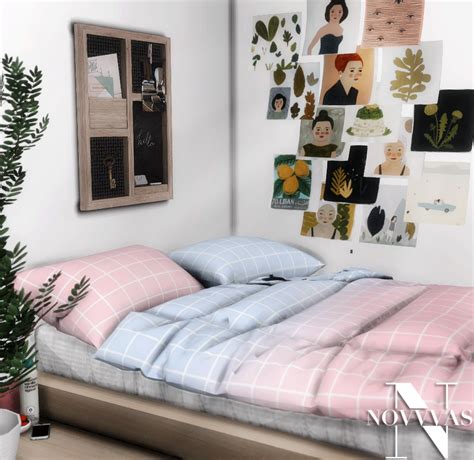 Kalehouse Bedding Blanket 2 Versions 30 Sims 4