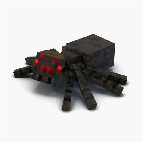 Minecraft Spider Rigged 3d Max