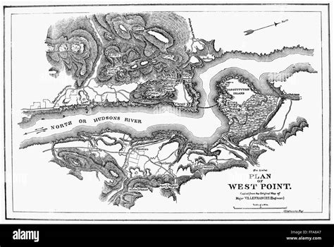 Plan Of West Point 1780 N19th Century Copy Of A Map 1780 Of West