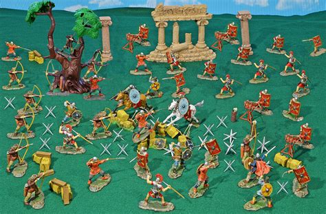 Deluxe Painted Roman Empire Playset 54mm Painted Plastic Soldiers Ebay