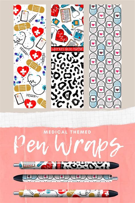 Pen Wrap SVG, Epoxy Pen Wrap, Glitter Pen Wrap, Nurse Pen Wrap