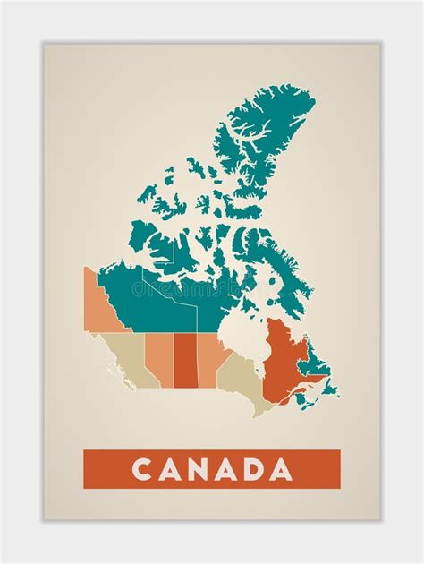 Correspondencia Canad Mapa Del Cartel De Provincias Y Territorios De