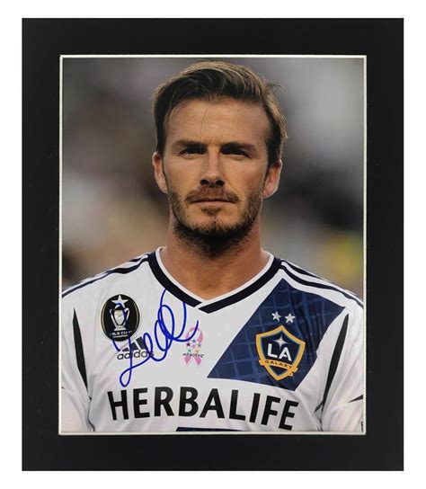 David Beckham Autograph Signed La Galaxy Photo Display