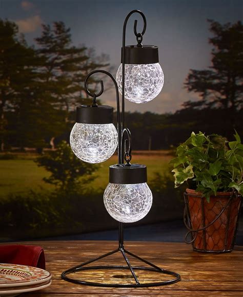 Buy ceiling lights & accessories online at the best price. Solar Crackle Glass Ball Light Stand | Ball lights, Solar ...