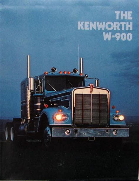 1976 Kenworth W 900 Heavy Duty Truck Features Sales Brochure Original