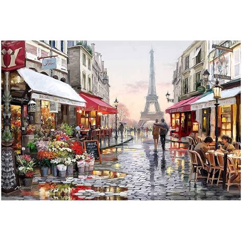 Jigsaw Puzzles 1000 Pieces For Adults Puzzle Paris Flower Street