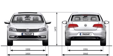 Body Dimensions Of Volkswagen Passat B7 Dimension Tables