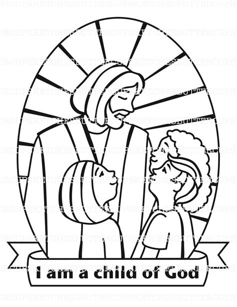 I Am A Child Of God Kit Lds Etsy Coloring Pages Bible Coloring