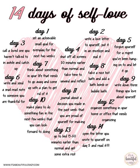 14 Days Of Self Love With Images Self Love Affirmations Self Care