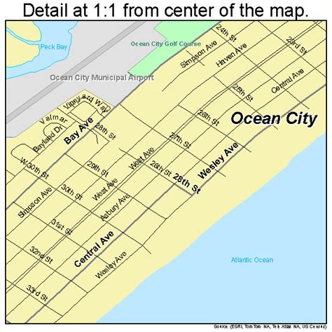 Ocean City New Jersey Map