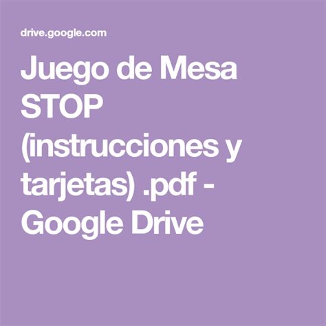 We compared google drive versus dropbox head to head to find out. Juego de Mesa STOP (instrucciones y tarjetas) .pdf ...