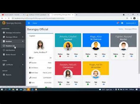 Barangay Management System Using Php Mysqli Complete Project