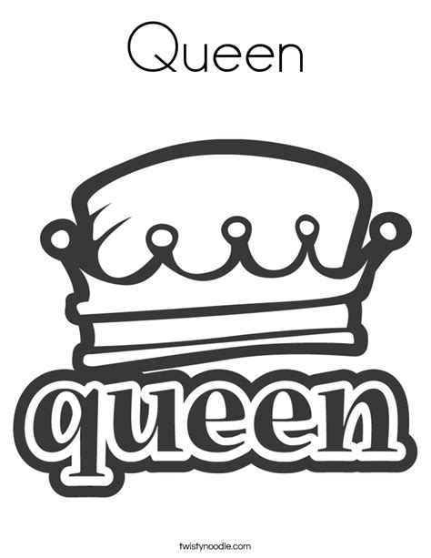 Find the letter q coloring page. Queen Coloring Page - Twisty Noodle