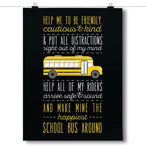 Check spelling or type a new query. School Bus Driver Prayer - Black - InspiredPosters