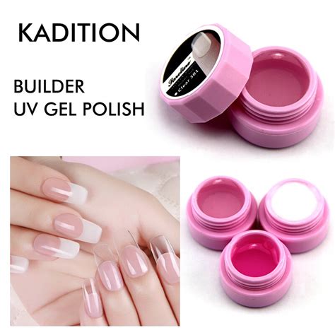 Kadition Thick Builder Gel Nails Pink Finger Nail Extension Lucky Uv Gel Nail Cover Pink
