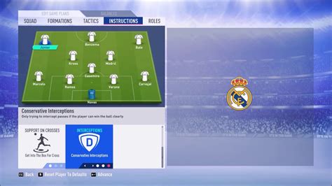 Fifa 19 Real Madrid Best Tactic And Formation Fifa 19 Tactics Youtube