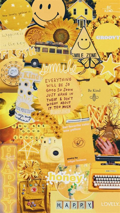 Light Yellow Aesthetic Collage Wallpaper Laptop Jule Freedom