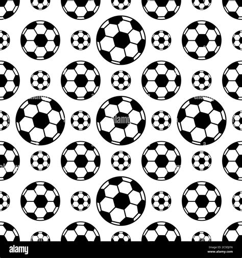 Football Icon Seamless Pattern Soccer Ball Seamless Pattern Vector Art