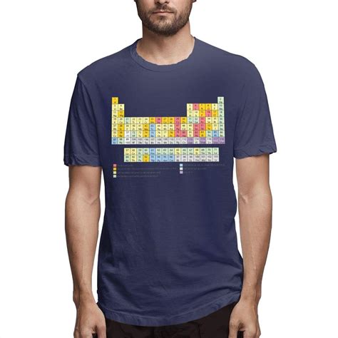 Men Elements Periodic Table Trend T Shirt Navy Clothing