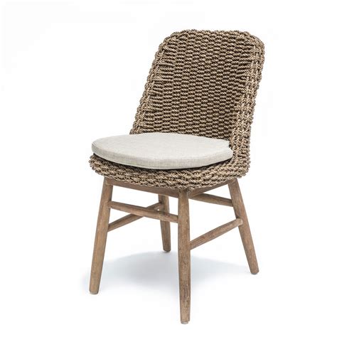 Solid wood dining chair home simple modern rattan backrest stool hotel bed and breakfast light luxury chair log makeup chair. Gommaire Sienna Teak & Rattan Dining Chair - Luxury ...