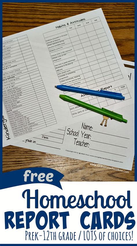Free Homeschool Report Cards