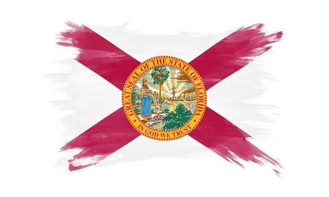 Premium Photo Florida State Flag Brush Stroke Florida Flag Background