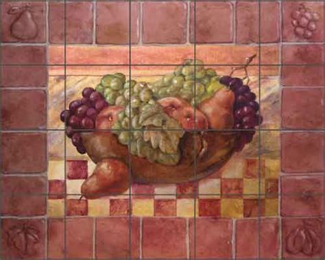 Rich Fruit Kitchen Ceramic Tile Mural Backsplash Contemporary Tile
