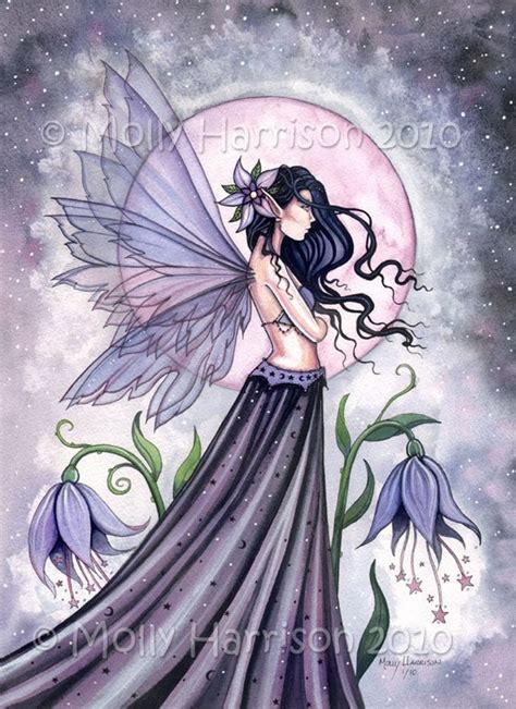 Fairy Art Print By Molly Harrison 12 X 16 Orchid Of The Etsy