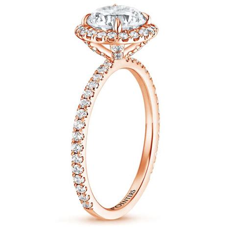 K Rose Gold Adeline Single Halo Diamond Engagement Ring Pointers Jewellers Fine Jewelry