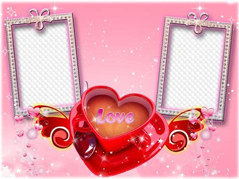 Valentines Day Romantic Photo Frame Png Psd
